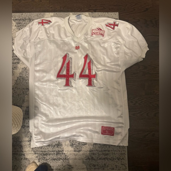 Brian Urlacher University of New Mexico NCAA White #44 Throwback Jersey Mens - Picture 3 of 5